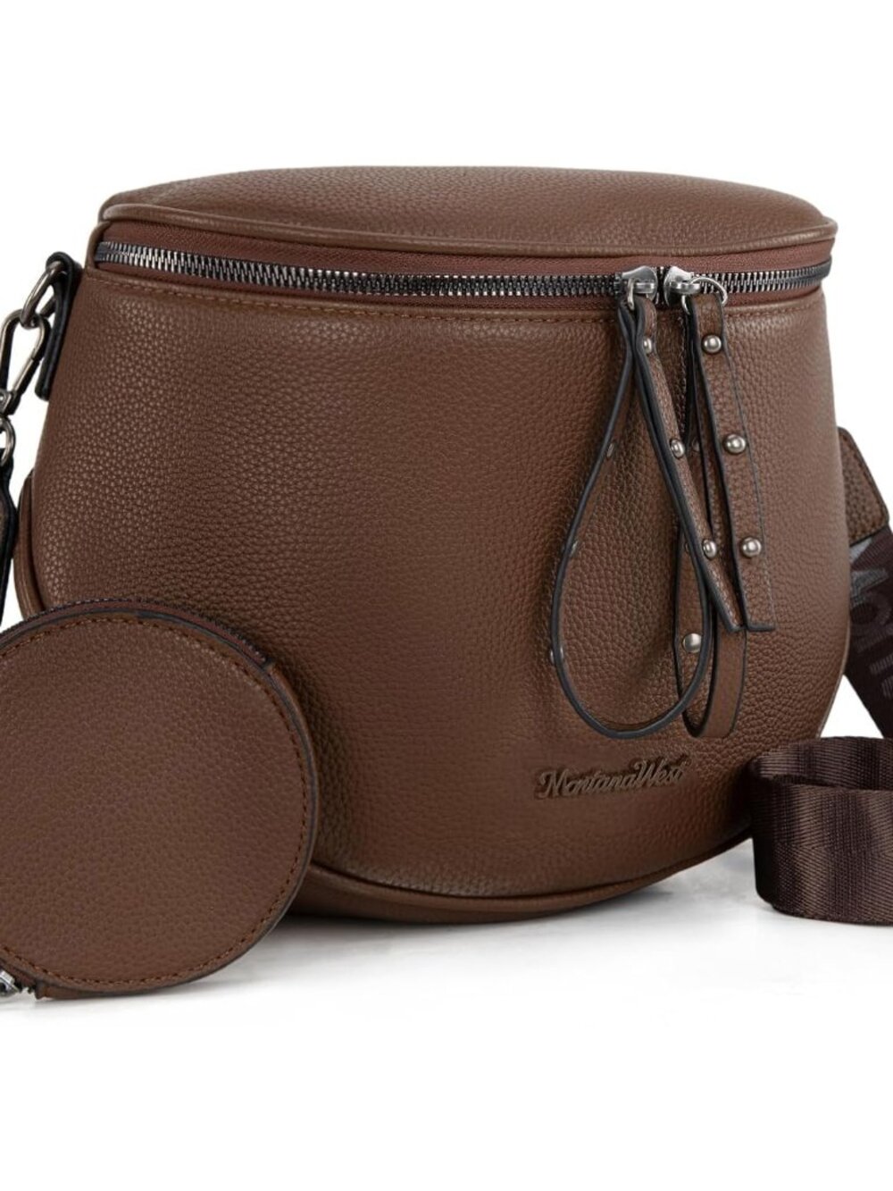 Crossbody Bag for Women, Large Bum Bag Purse Soft Vegan Leather Travel Fanny Pac